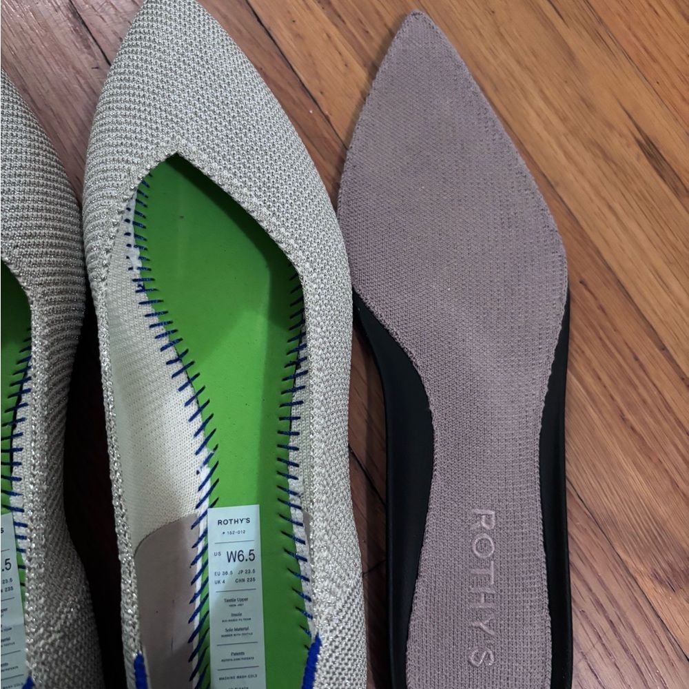 Rothy's Points 2 Platinum size 6.5 - Picture 3 of 3